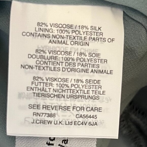 NWT J. Crew Sage Green Silk Blend Velour Tank, Size Medium - Picture 10 of 12